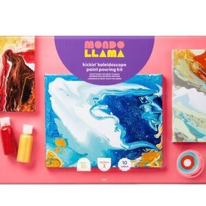Kickin' Kaleidoscope Paint Pouring‎ Kit - Mondo Llama NEW, 10 colors & 3 canvas